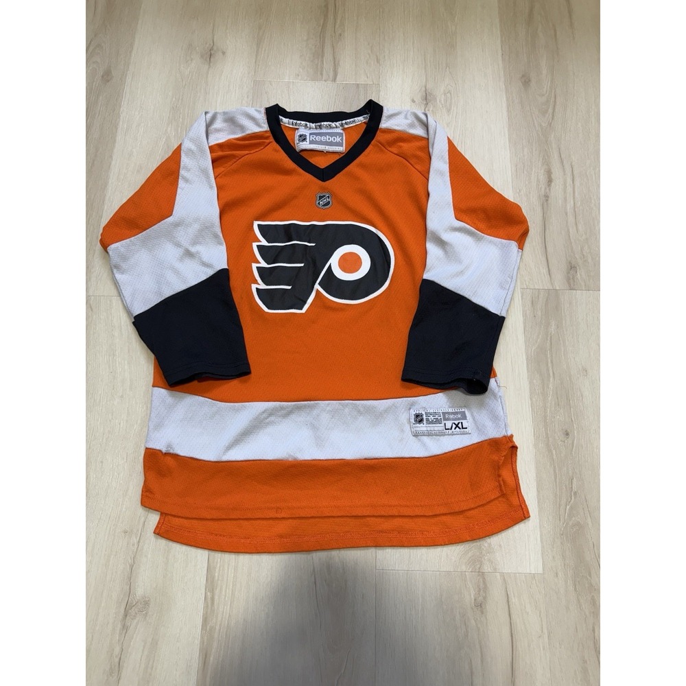 Philadelphia Flyers Authentic NHL Reebok Stitched Hockey Jersey Youth Large/ XL